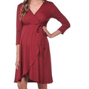Burgundy Maternity Dress